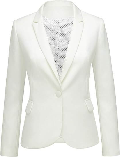 Women's white formal blazer