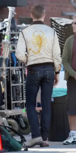 Back look of Ryan Gosling in the Scorpion Jacket